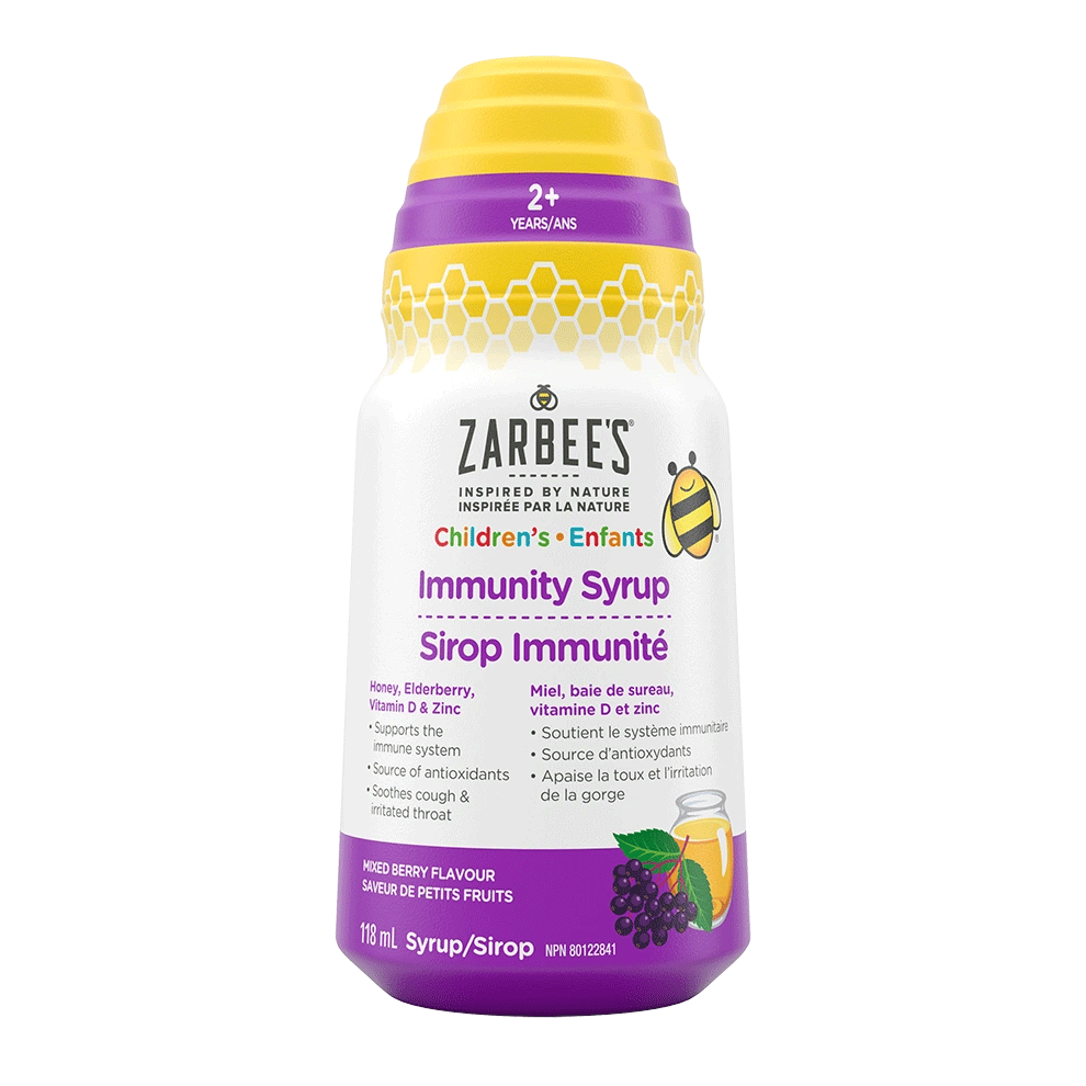Zarbee’s® Children's Immunity Syrup for 2+ years old, 118mL, 2024 Best New Product Award Winner.